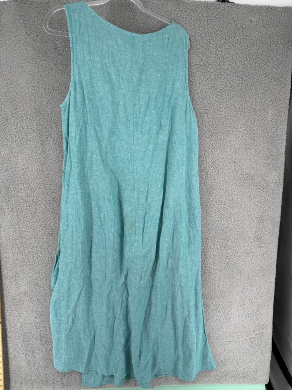 J jill sleeveless Aqua Linen maxi Dress - Picture 2 of 7